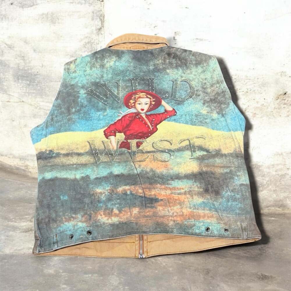 Vintage 90’s Ethyl Denim Vest Western Cowgirl Wild West
